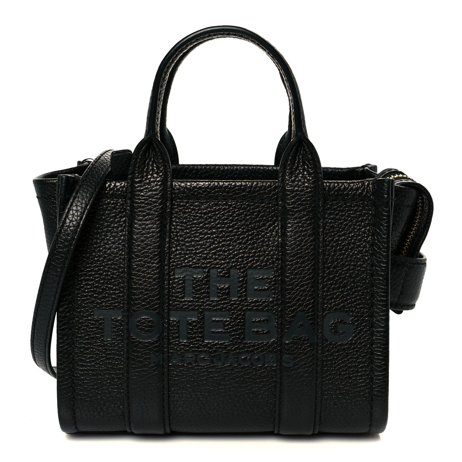 Marc Jacobs Grained Calfskin Micro The Tote Bag Black 1 of 12
