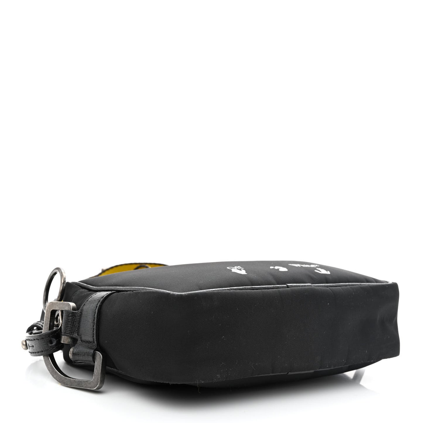 Nylon Logo Print Crossbody Bag Black