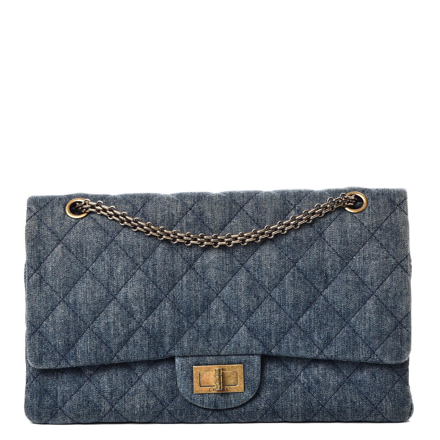 Chanel Denim Quilted 2.55 Reissue 226 Flap Dark Blue 1 of 8