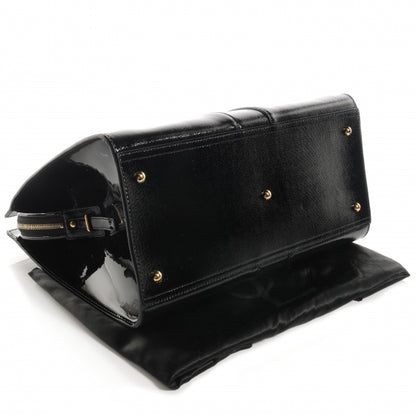 Saint Laurent Textured Patent Leather Large Cabas Chyc Black 4 of 8