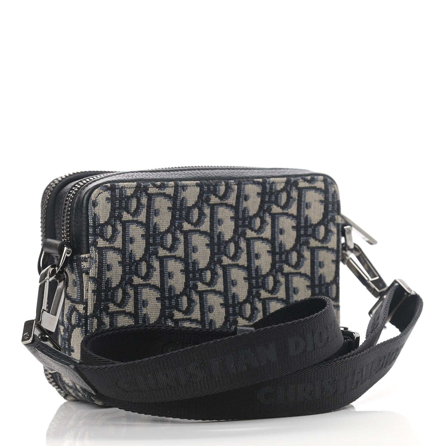 Christian Dior Oblique Pouch Navy Blue 3 of 11