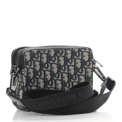 Christian Dior Oblique Pouch Navy Blue 3 of 11