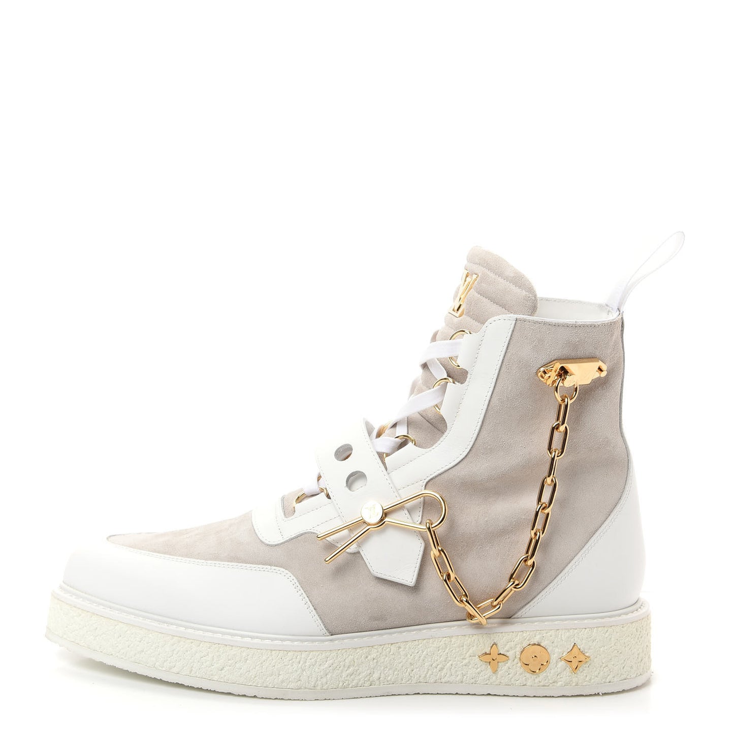 Calfskin Suede Mens Creeper Ankle Boots 9.5 White