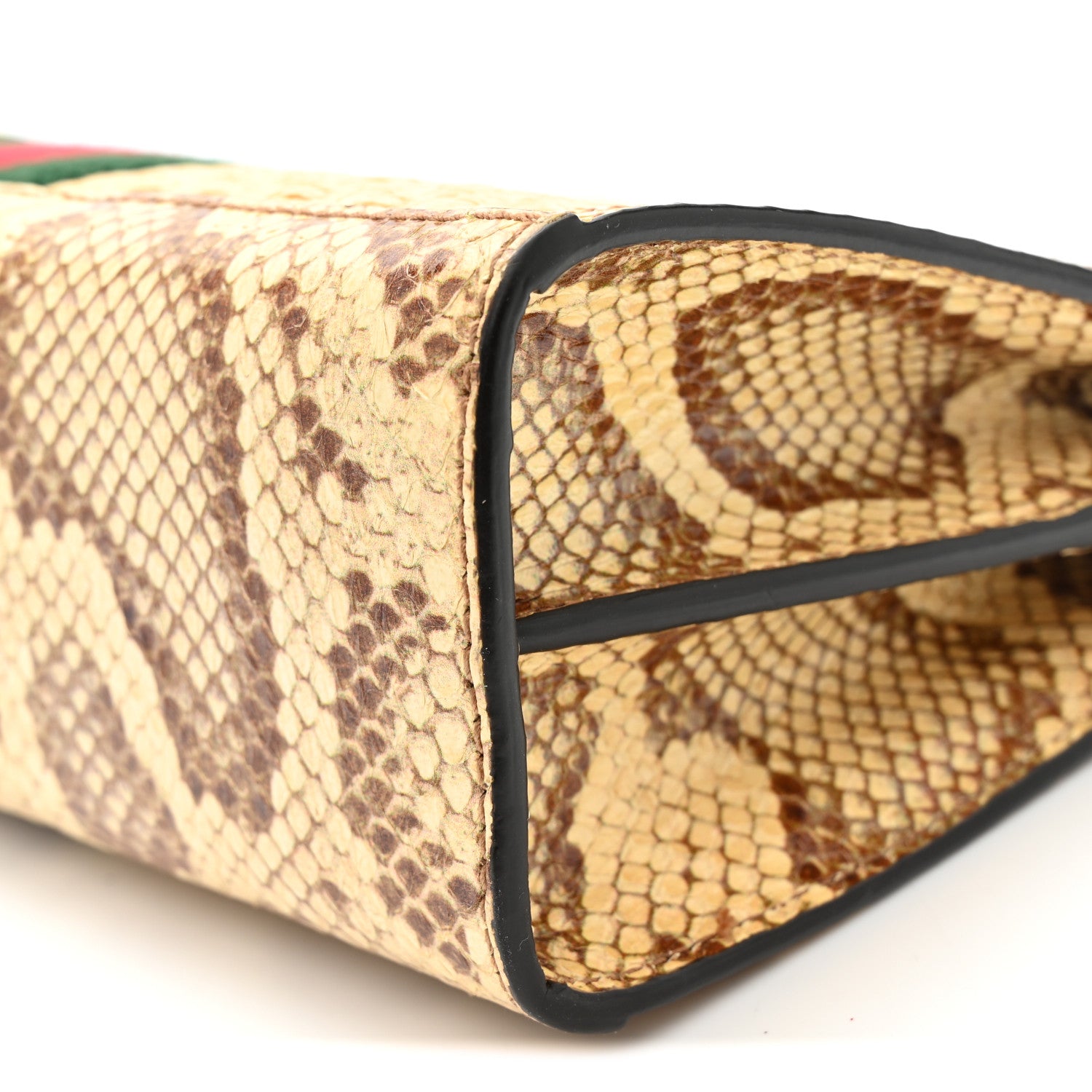 Gucci Raffia Elaphe GG Small Ophidia Chain Shoulder Bag Natural Cream Brown 10 of 10