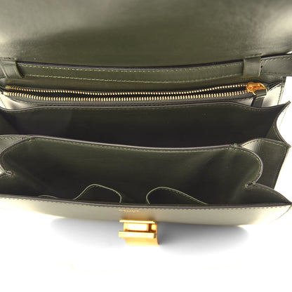 Celine Box Calfskin Classic Box Medium Flap Bag Army Green 5 of 9