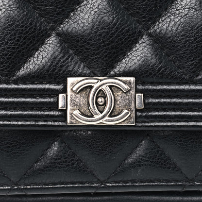 Chanel Caviar Quilted Boy Wallet On Chain WOC Black 8 of 8