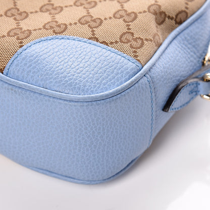 Gucci Monogram Mini Bree Messenger Bag Beige Mineral Blue 13 of 15