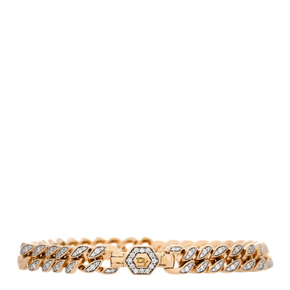 David Yurman 18K Rose Gold Cognac Diamond 6mm Curb Chain Bracelet 2 of 3