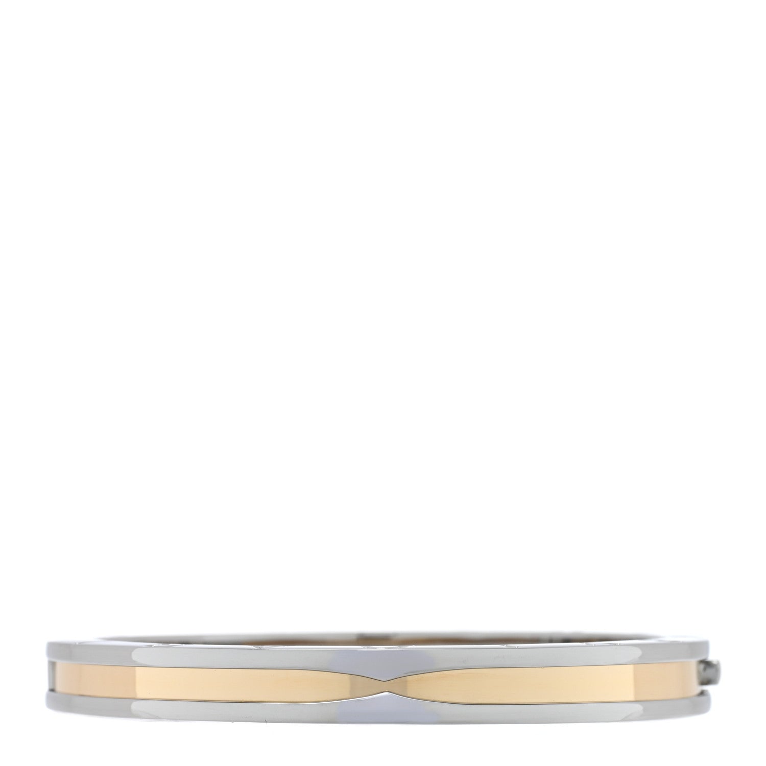 Bulgari 18K Yellow Gold Stainless Steel B.Zero1 Bangle Bracelet 1 of 4