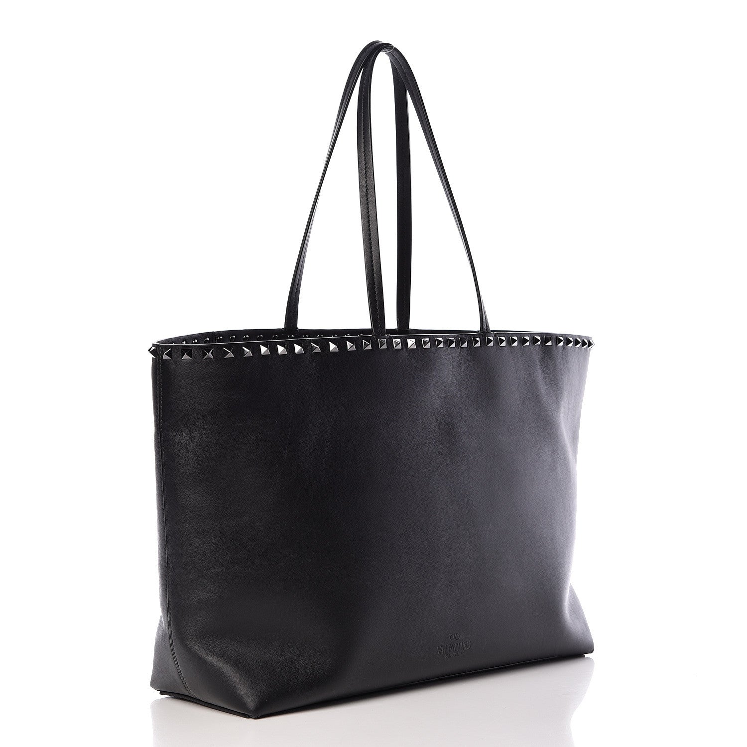 Valentino Garavani X UNDERCOVER Calfskin Print Rockstud Shoulder Tote Black 3 of 11
