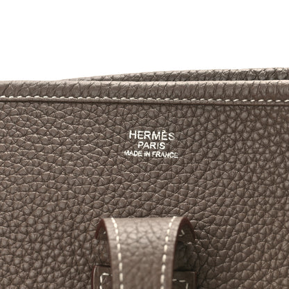 Hermes Taurillon Clemence Evelyne III PM Etoupe 6 of 8