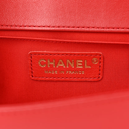 Chanel Lambskin Quilted Medium Boy Flap Red 6 of 10