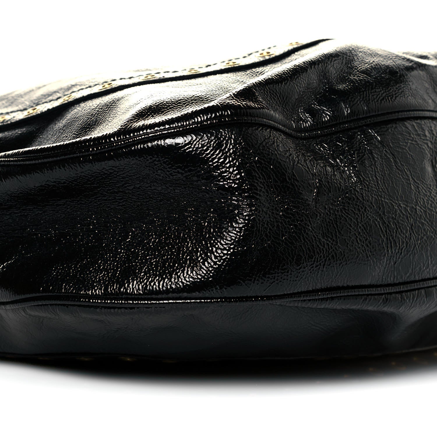 Alexander McQueen Patent Eyelet Hobo Black 9 of 11