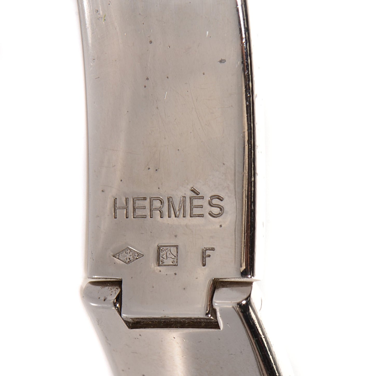 Enamel Narrow Clic H Bracelet PM Craie