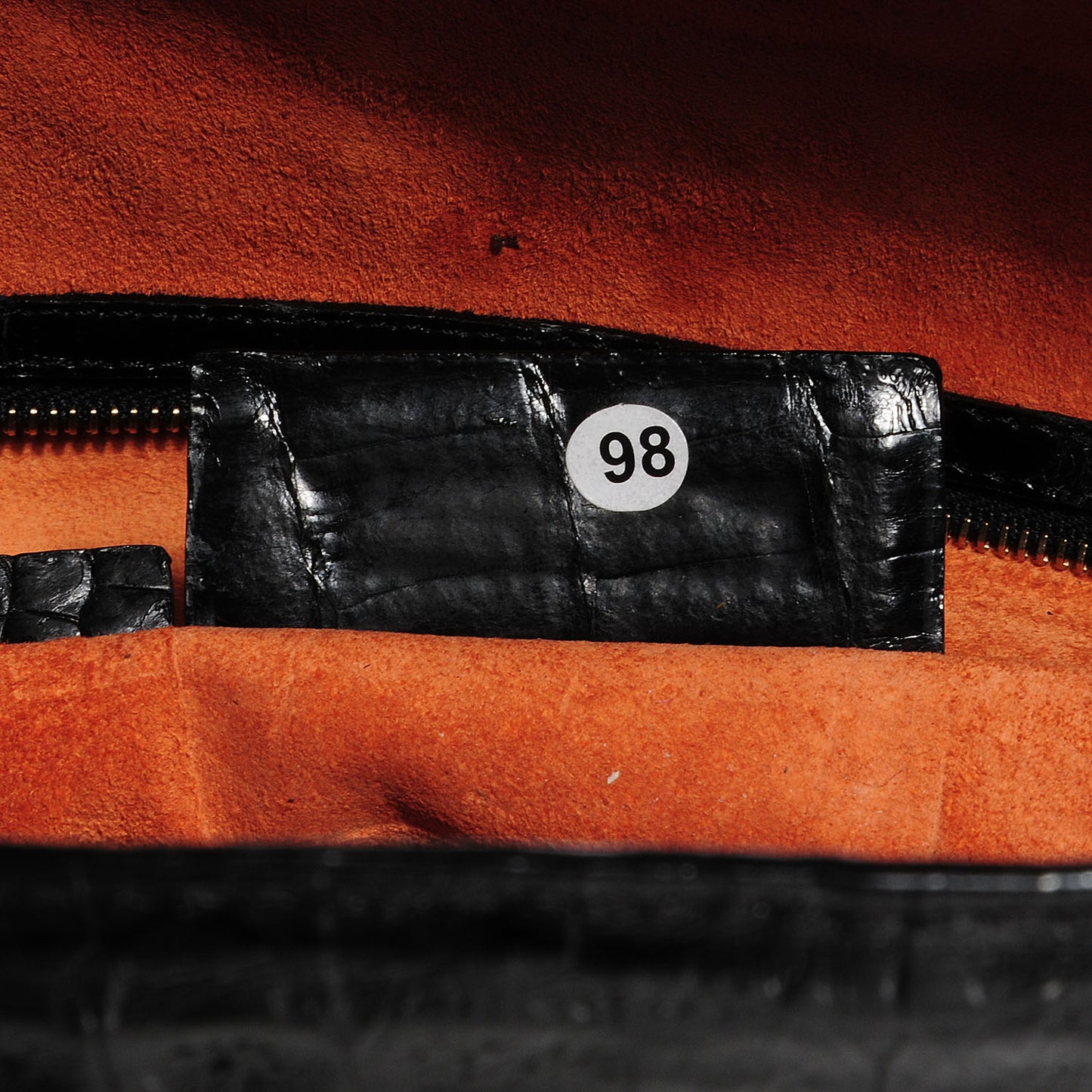 Crocodile Envelope Convertible Clutch Black