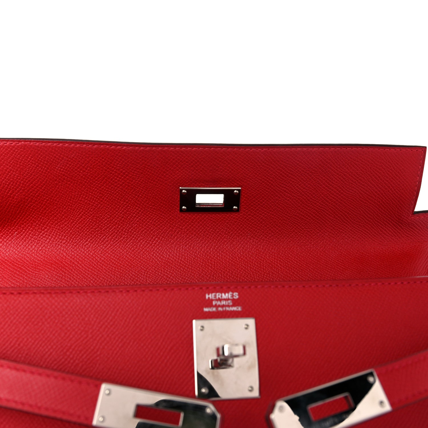 Hermes Epsom Kelly Sellier 32 Rouge Casaque 10 of 45