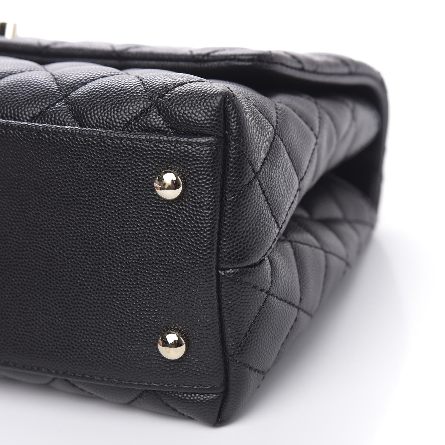 Chanel Caviar Quilted Small Coco Handle Flap Black 9 of 10