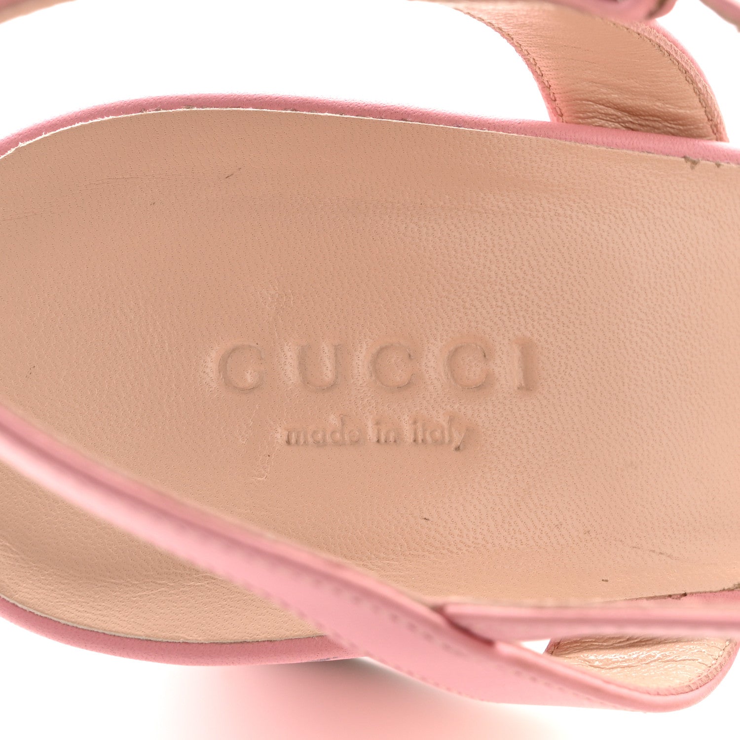 Gucci Lifford Calfskin GG Marmont Ankle Wrap 75mm Sandals 39.5 Wild Rose 7 of 10