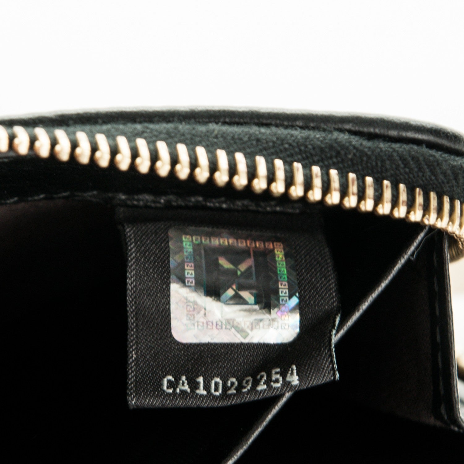 Fendi Canvas FF Zip Around Wallet Black 7 of 7