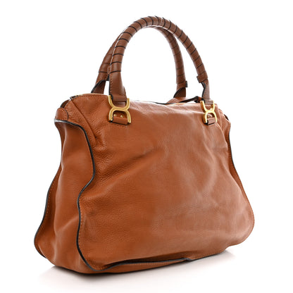 Chloe Calfskin Large Marcie Satchel Tan 3 of 13
