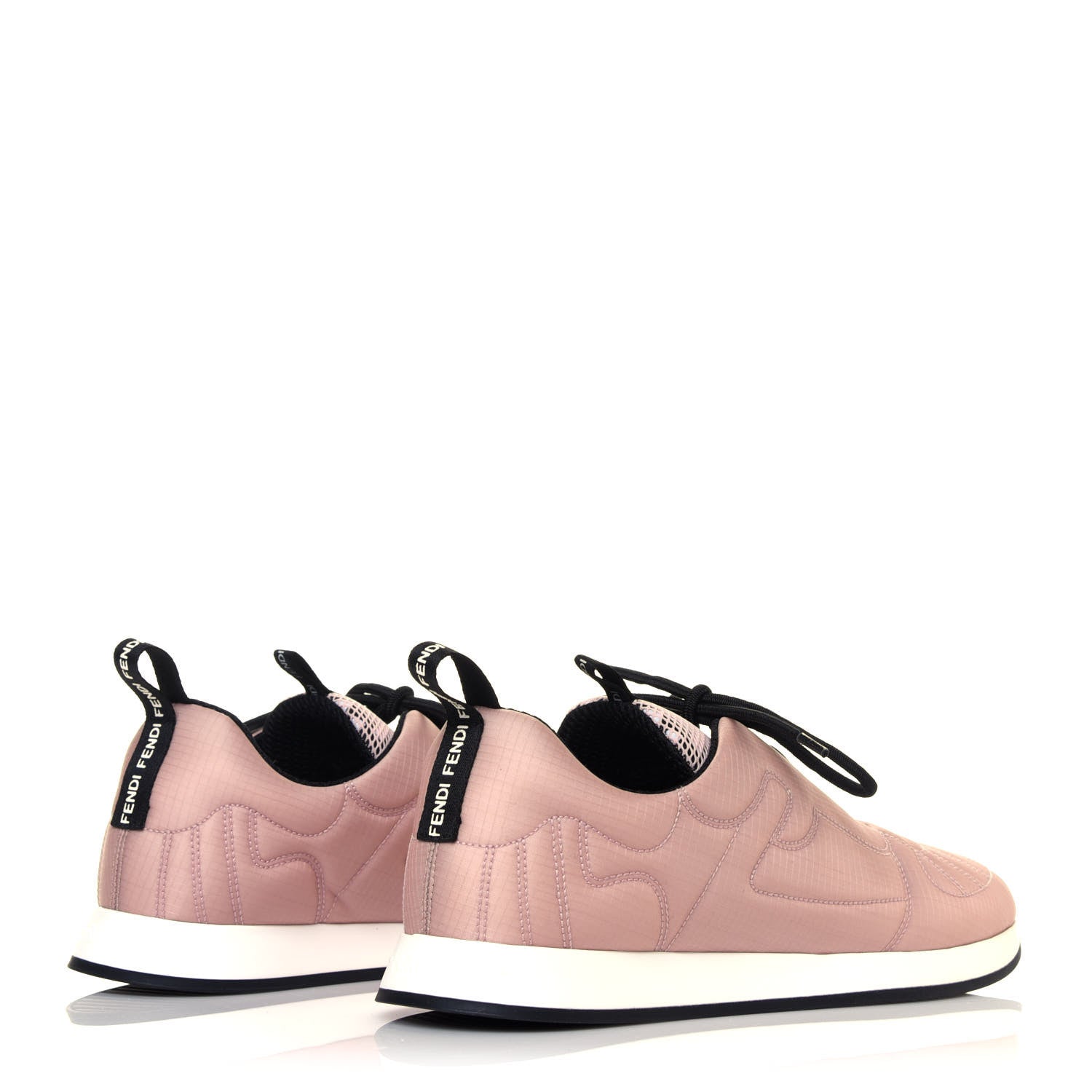 Fendi Nylon FFreedom Sneakers 37.5 White Rosa 4 of 7