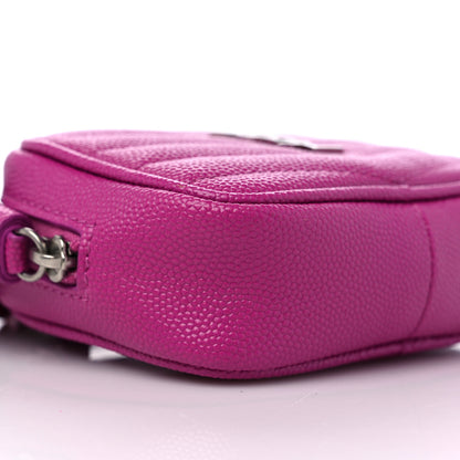 Saint Laurent Grain De Poudre Matelasse Monogram Baby Lou Camera Bag Electric Fuxia 8 of 12