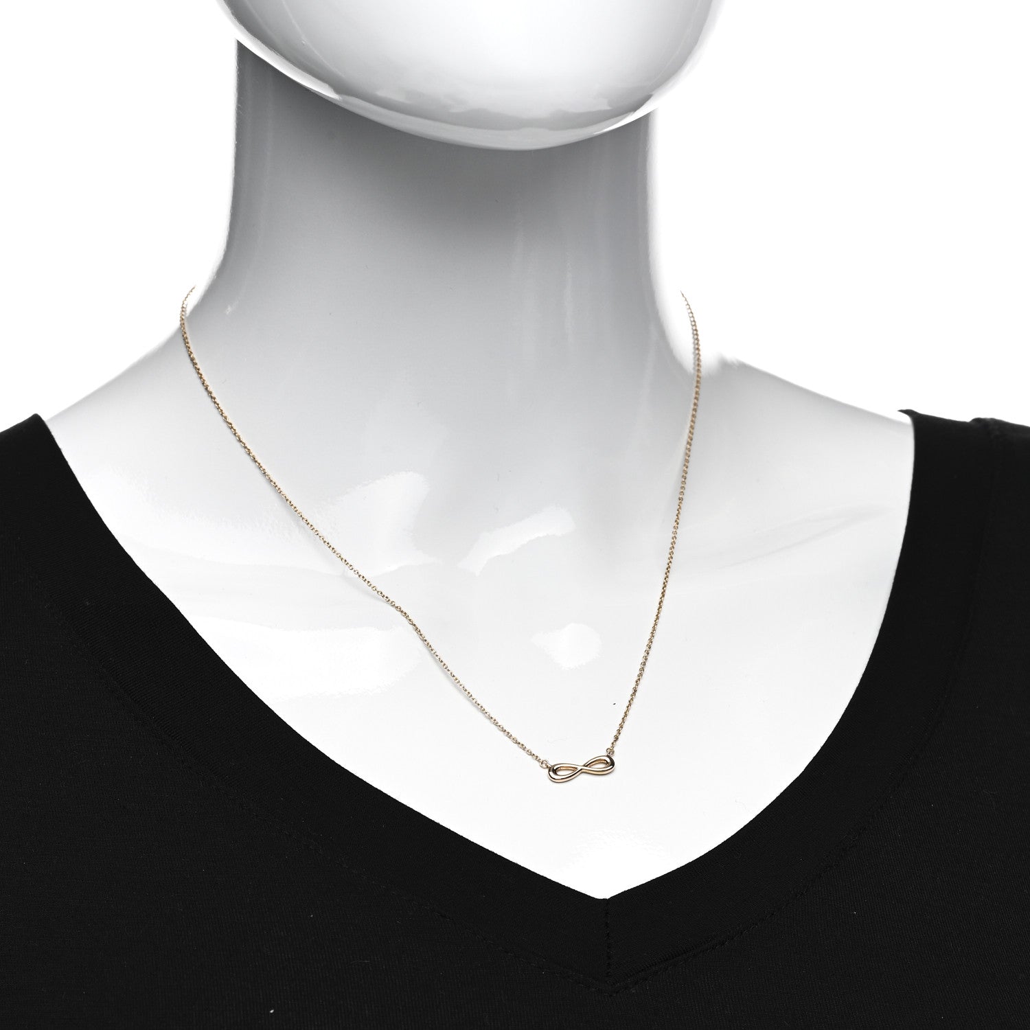 Tiffany 18K Rose Gold Infinity Pendant Necklace 2 of 5