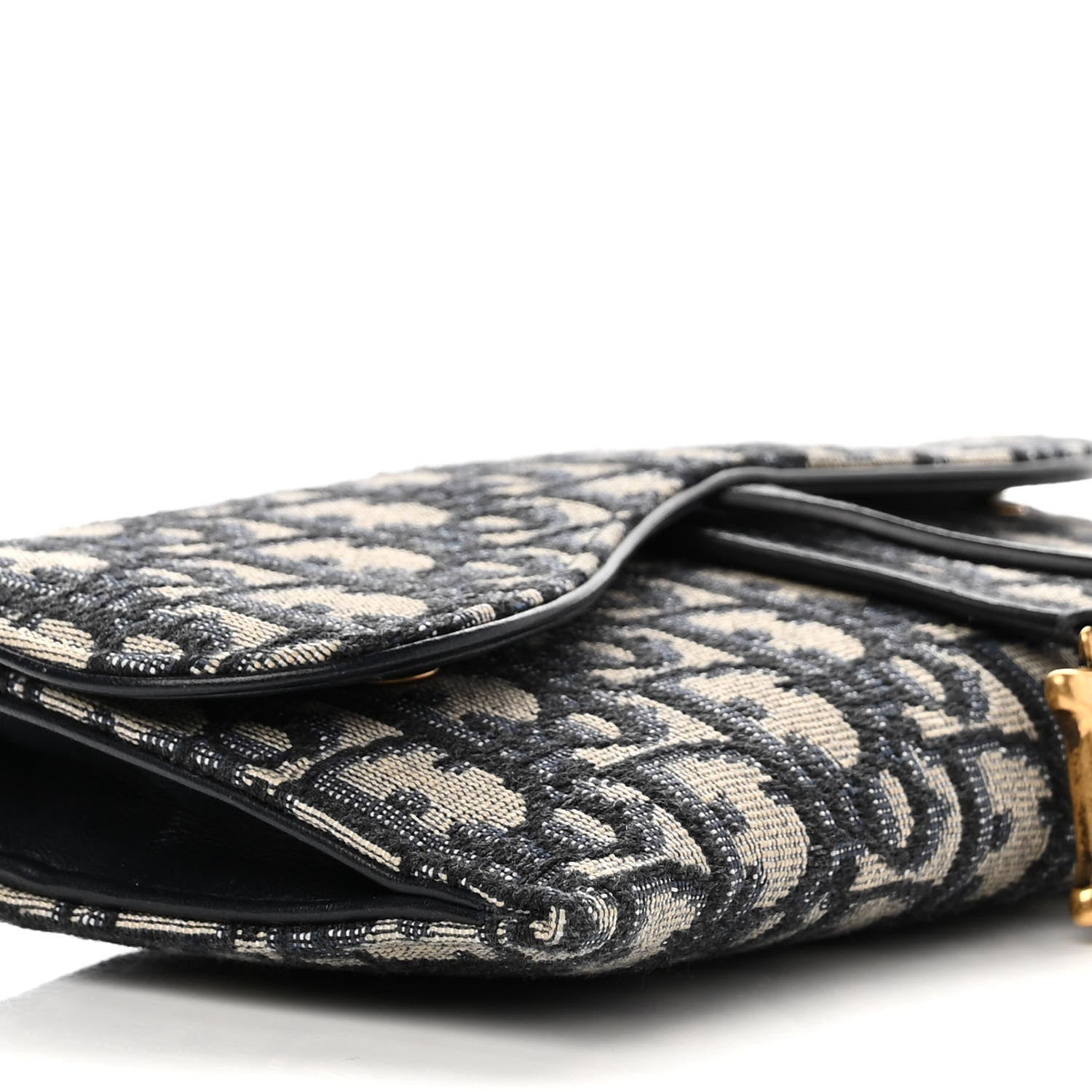 Christian Dior Oblique Saddle Chain Long Wallet Blue 13 of 13