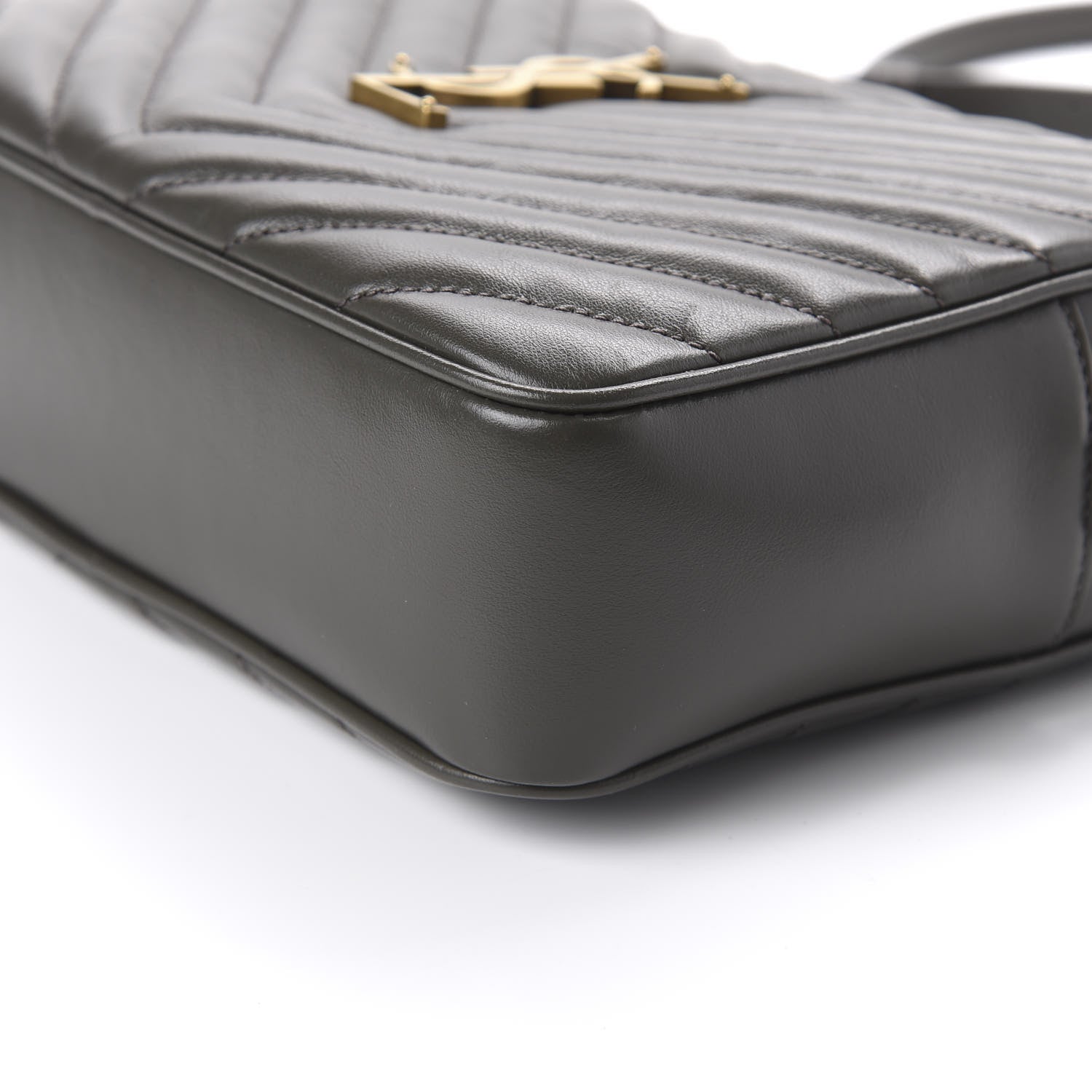Saint Laurent Calfskin Matelasse Monogram Lou Camera Bag Sea Pebble 7 of 9