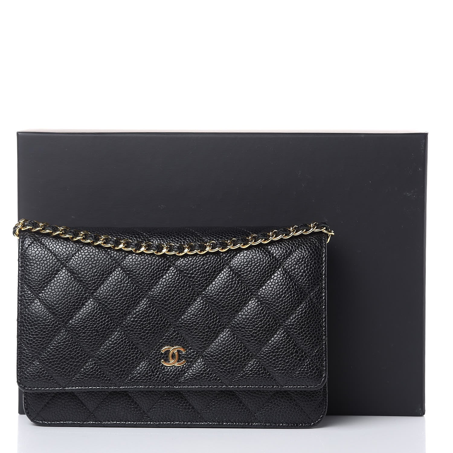 Chanel Caviar Quilted Wallet On Chain WOC Black 12 of 12