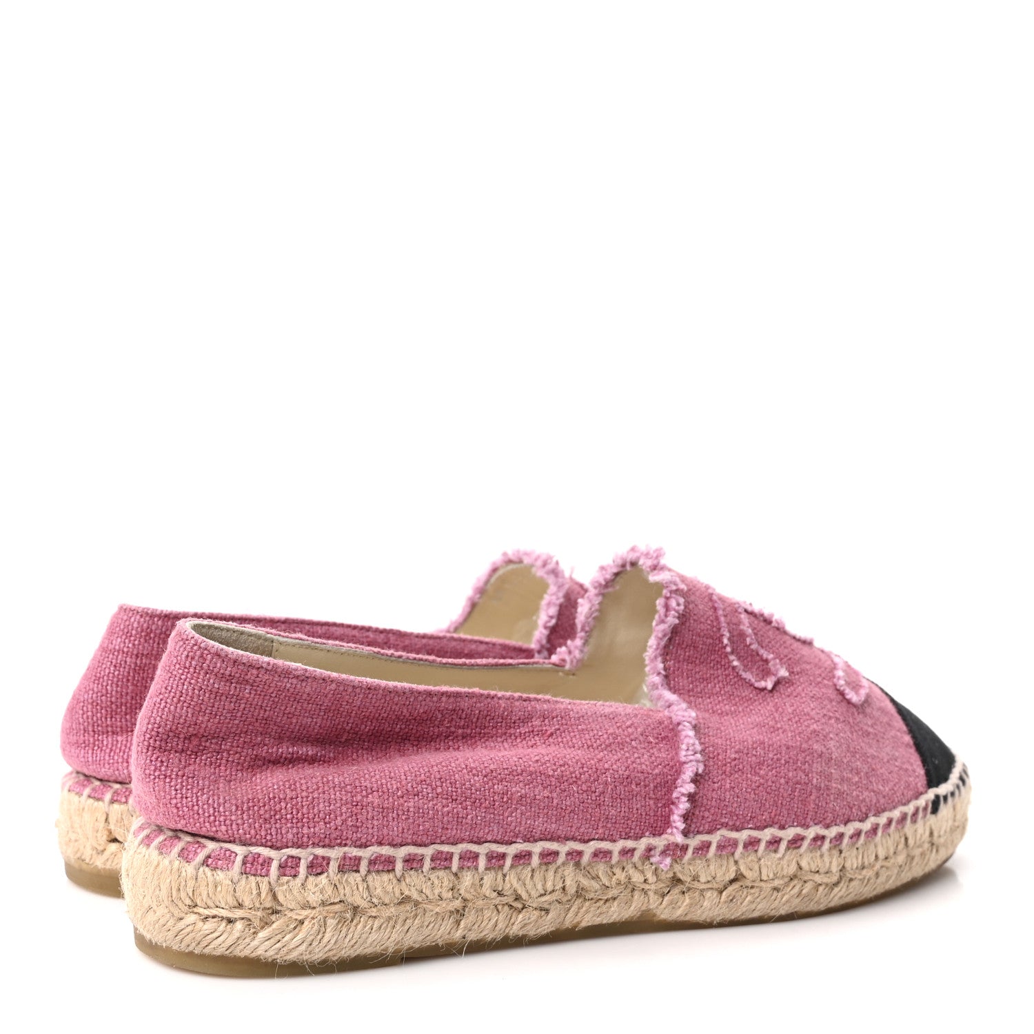 Chanel Linen CC Espadrilles 41 Pink Black 5 of 9