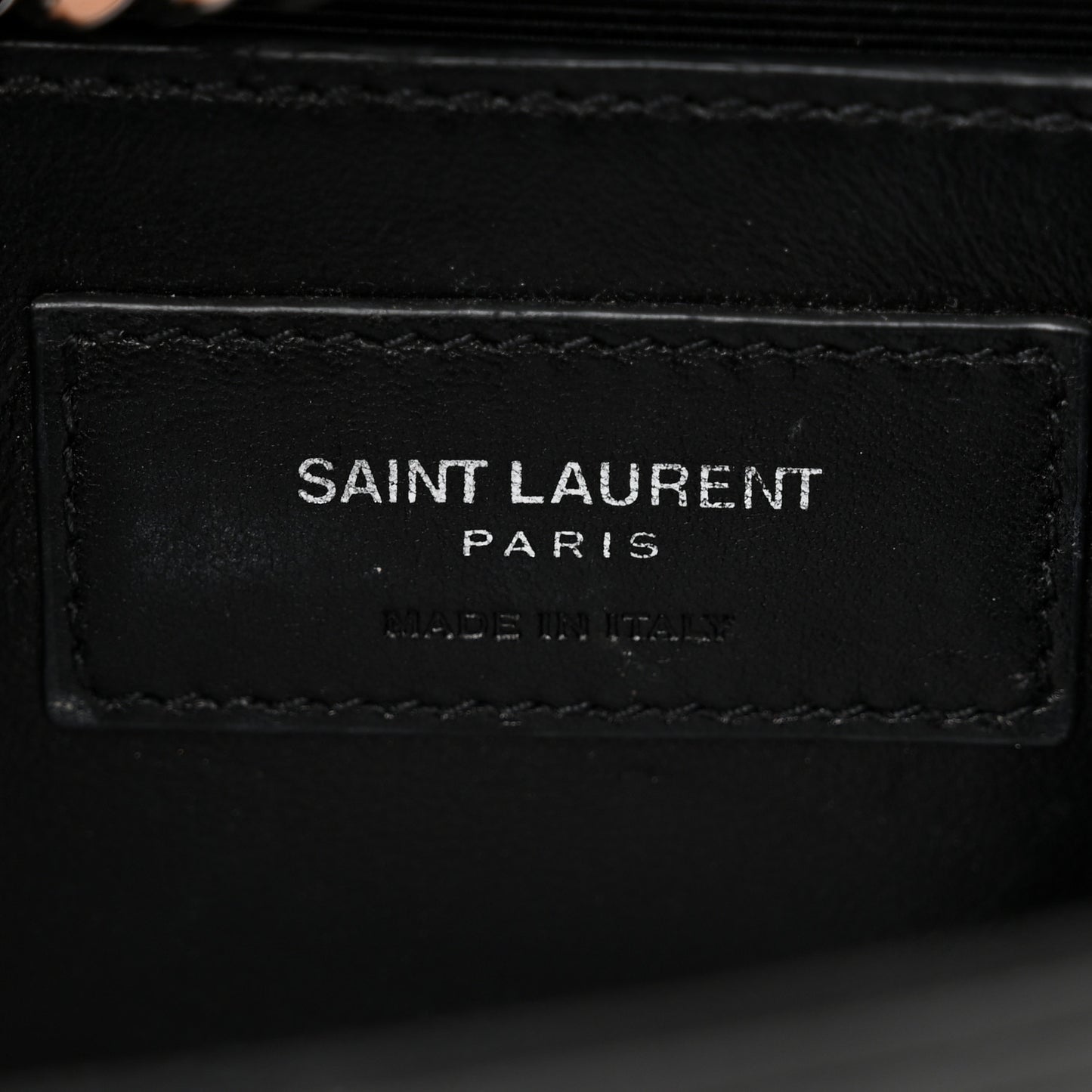 Calfskin Crocodile Embossed Small Classic Monogram Kate Tassel Satchel Black