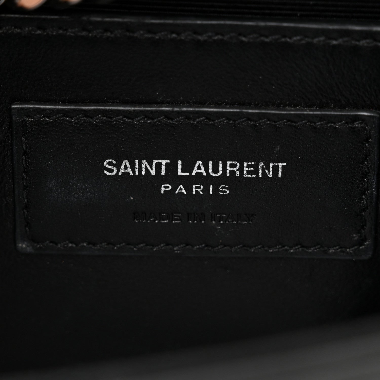 Saint Laurent Calfskin Crocodile Embossed Small Classic Monogram Kate Tassel Satchel Black 6 of 11