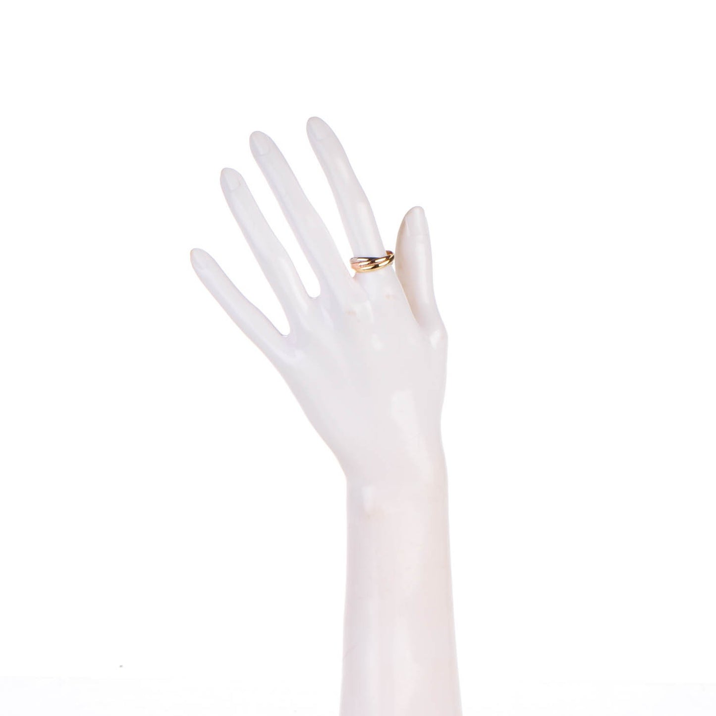 18K Pink Yellow White Gold Small Trinity Ring 54 7