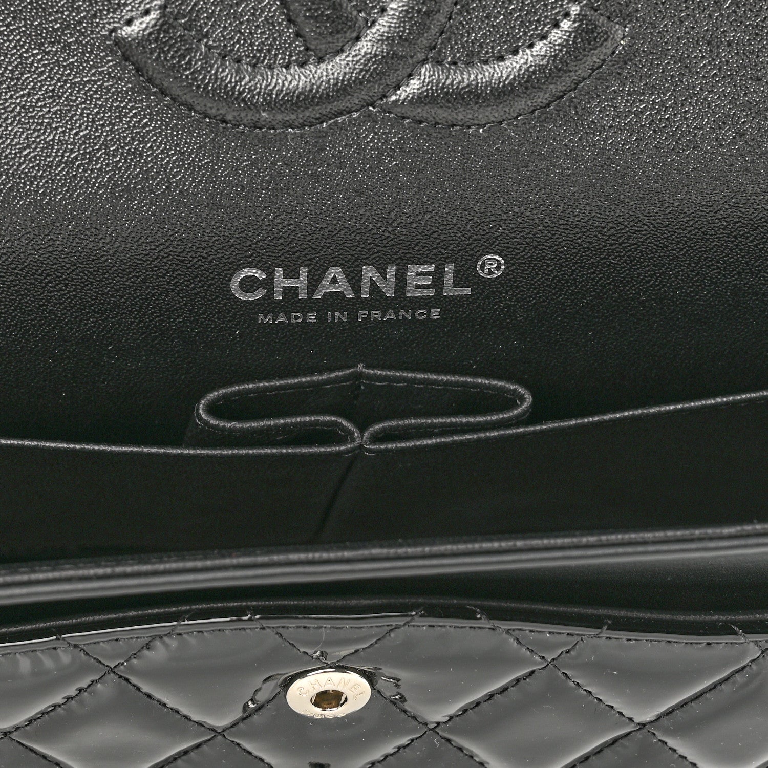 Chanel Patent Quilted Medium Double Flap Black 6 of 10