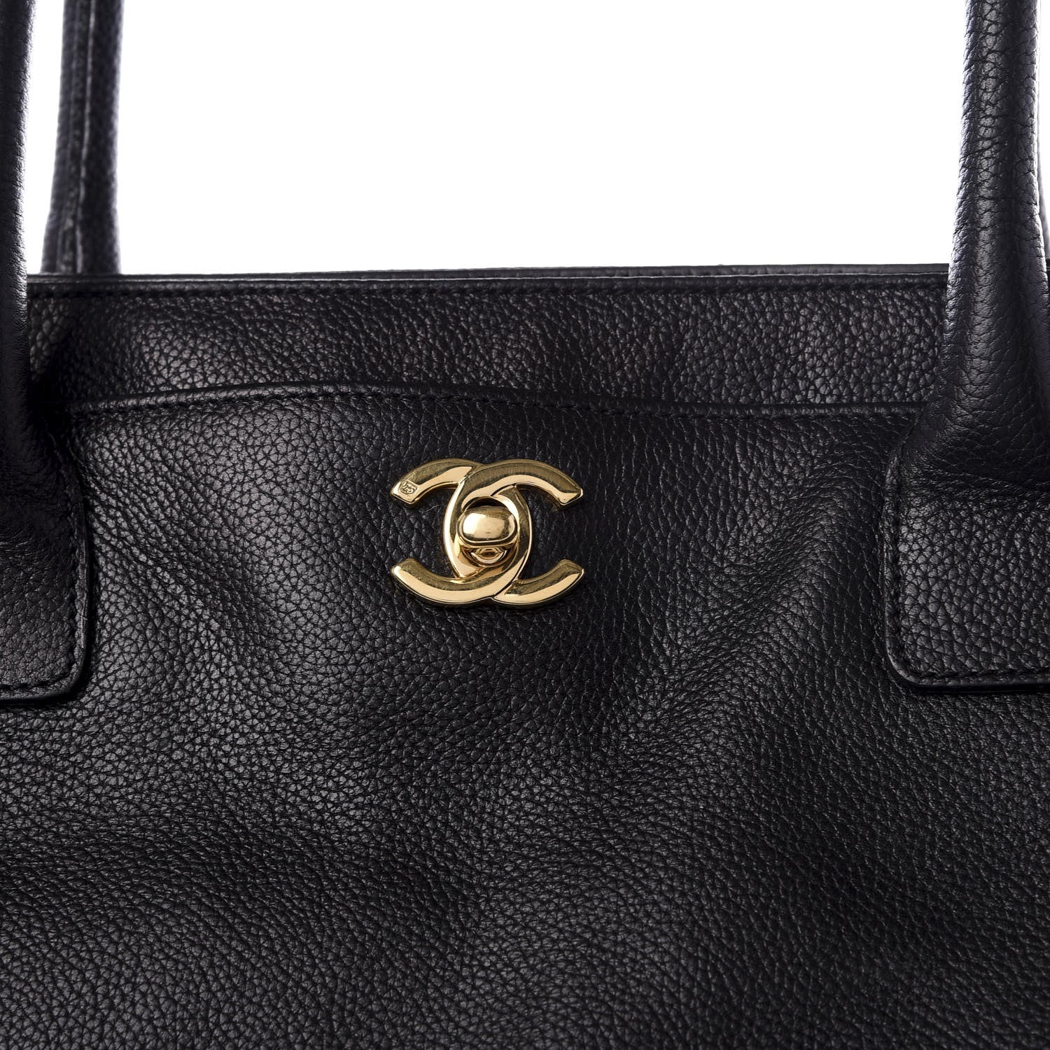 Chanel Calfskin Tall Cerf Tote Black 8 of 8