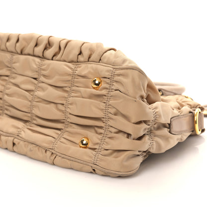 Prada Tessuto Nylon Gaufre Tote Cammello 9 of 9