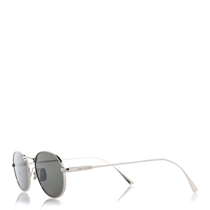 Saint Laurent Metal Aviator Sunglasses SL799 Silver Gray 1 of 9