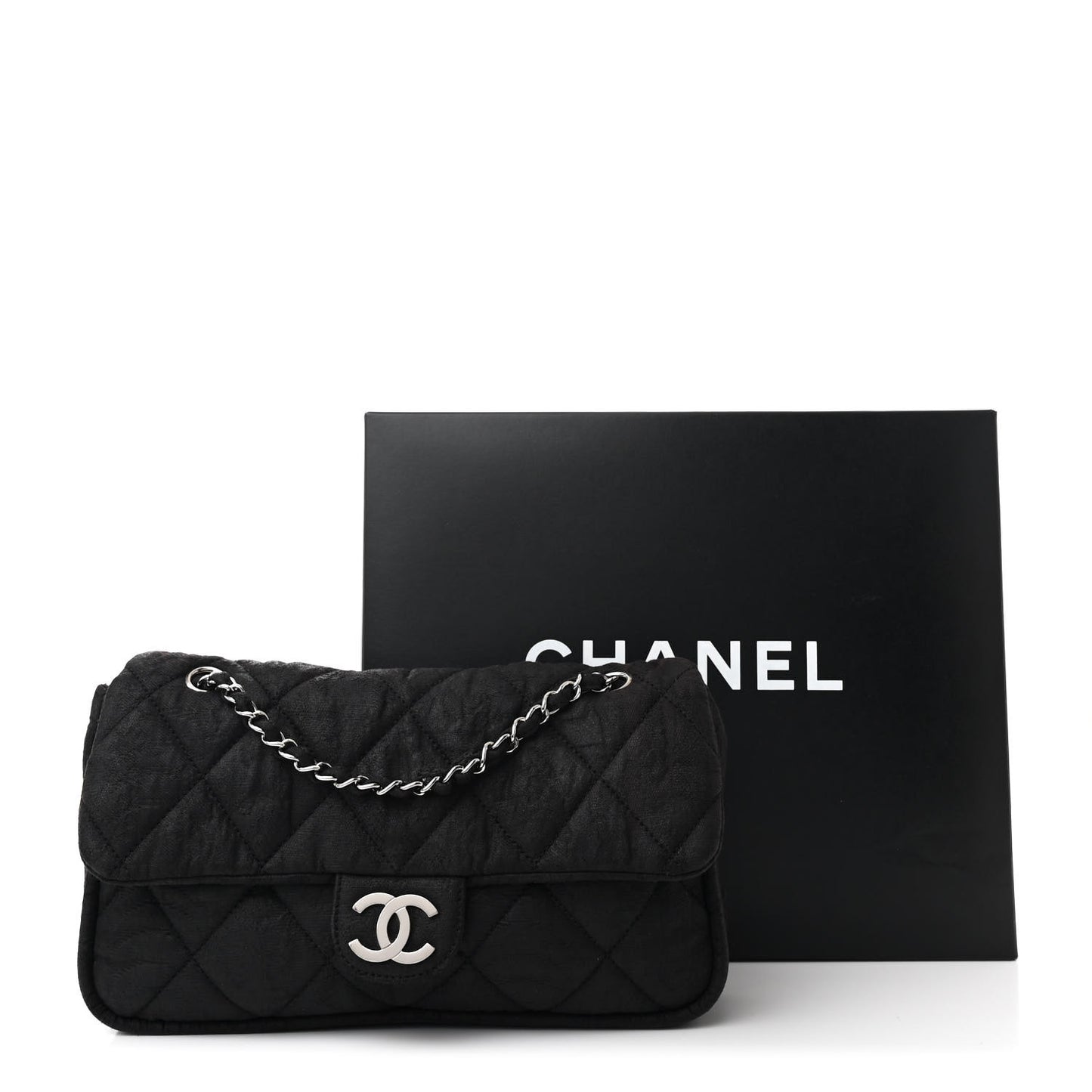Coated Canvas Quilted Le Marais Flap Black