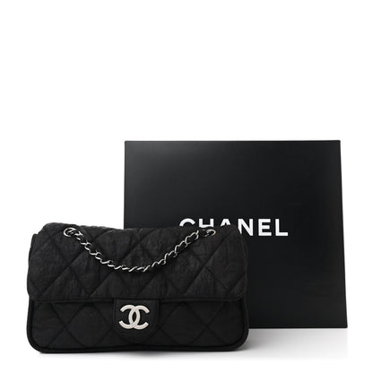 Chanel Coated Canvas Quilted Le Marais Flap Black 11 of 11