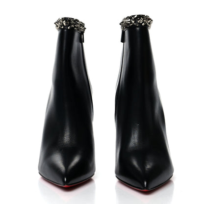 Christian Louboutin Calfskin Chain 100 Booty 39 Black 2 of 9