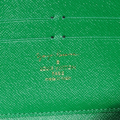 Louis Vuitton Monogram Kusama Pumpkin Dots Zippy Wallet Green 6 of 7