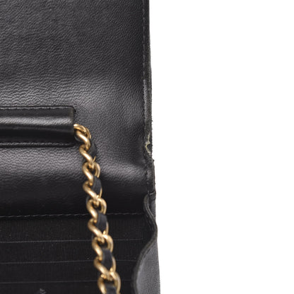 Chanel Lambskin Quilted Boy Wallet On Chain WOC Black 17 of 20