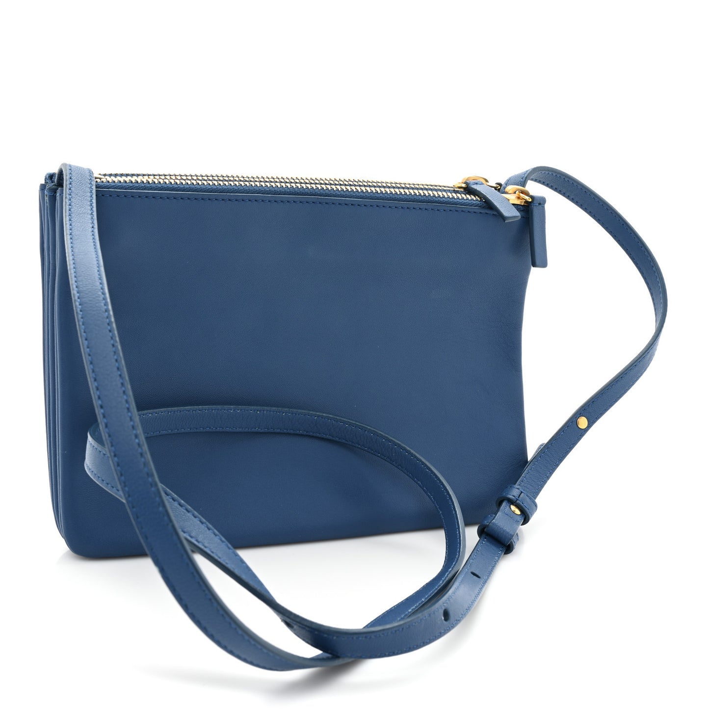 Lambskin Small Trio Crossbody Bag Indigo