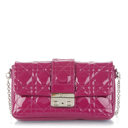 Christian Dior Patent Cannage New Lock Pouch Hortensia 1 of 7