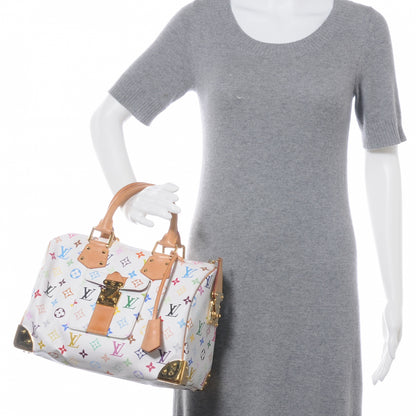 Louis Vuitton Monogram Multicolor Speedy 30 White 2 of 7