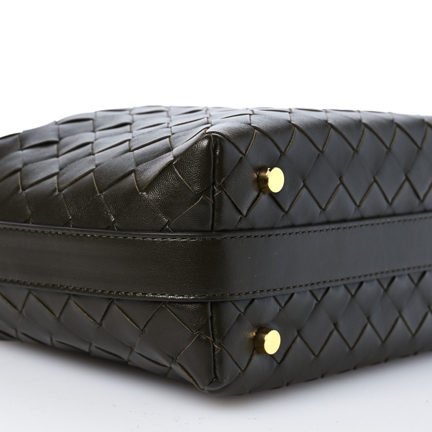 Calfskin Nappa Intrecciato Mini Wallace Kaki