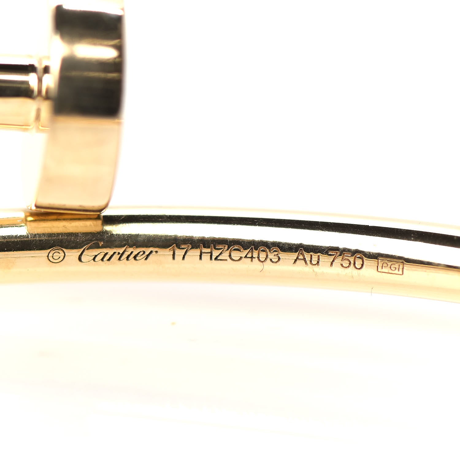 Cartier 18K Yellow Gold Small Juste Un Clou Bracelet 17 3 of 4