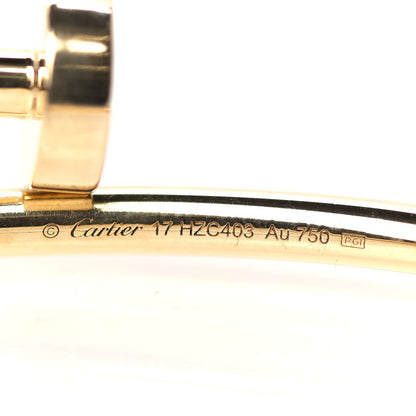 Cartier 18K Yellow Gold Small Juste Un Clou Bracelet 17 3 of 4