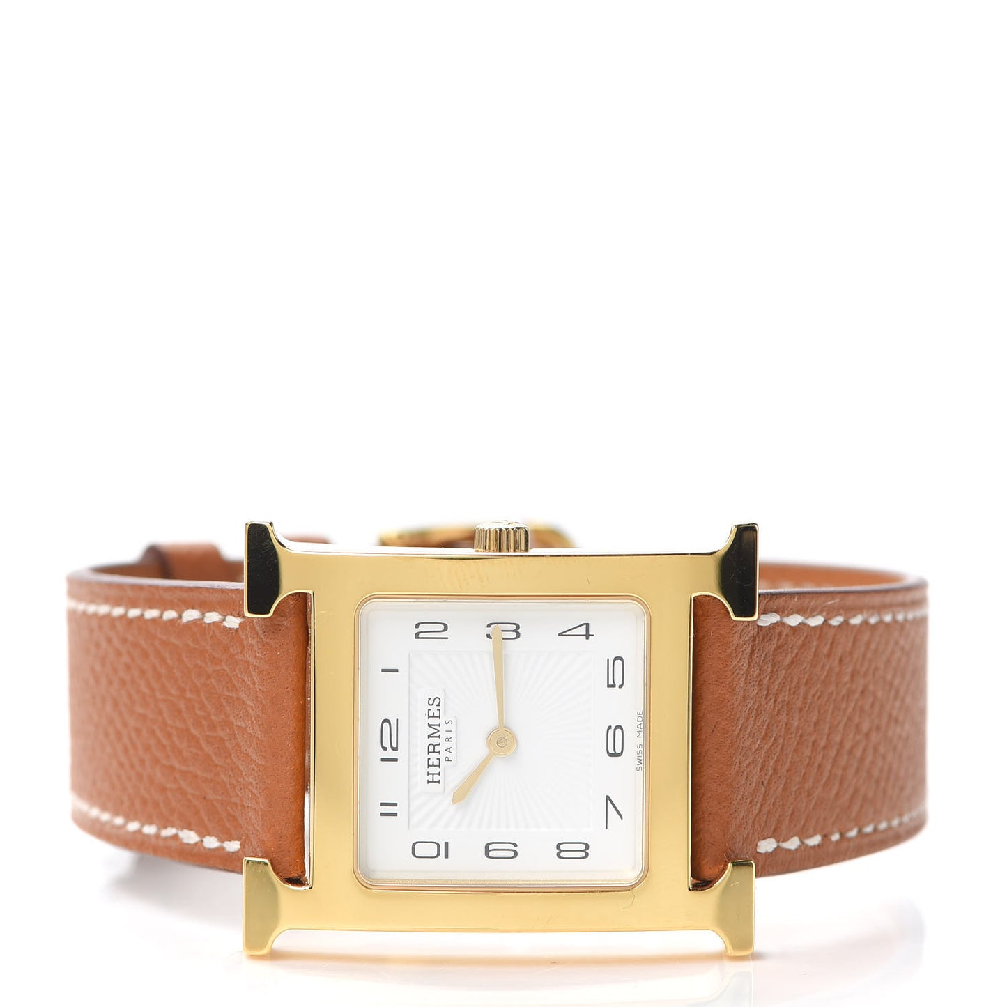 Stainless Steel Epsom 26mm Heure H Hour Quartz Watch Gold